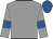 grey, royal blue armlets on sleeves, royal blue cap
