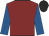 Maroon, Royal Blue sleeves, Black cap