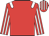 red, white epaulettes, striped sleeves and cap