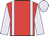 Red, lavender braces, sleeves and cap