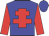 blue, red cross of lorraine, red sleeves, blue cap