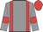 Grey, Red braces, armlets and cap