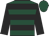 dark green, black hoops, black sleeves, dark green cap