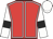 Red, white seams, white sleeves, black armlets, white cap