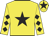 Yellow, black star, diamonds on sleeves, yellow cap, black star