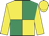 yellow and emerald green quartered, yellow sleeves, yellow cap