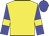 Yellow, Blue sleeves, Yellow armlets, Blue cap