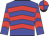 Blue, red chevrons, quarters cap, black peak