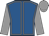 Royal blue, grey seams, sleeves and cap