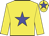 Yellow body, big-blue star, yellow cap, big-blue star