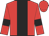 Red body, black stripe, red arms, black armlets, red cap