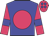 Big-blue body, rose disc, rose arms, big-blue armlets, rose cap, big-blue spots