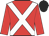 Red body, white cross belts, red arms, black cap