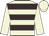 Beige body, brown hooped, beige arms, beige cap