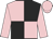 Pink and black quartered, pink sleeves and cap