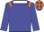 Blue, orange epaulettes, white collar, orange cap, blue stars, blue peak