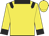 Yellow, black epaulettes, collar and cuffs, yellow cap