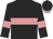 Black, shocking pink hoop and armbands, black cap, shocking pink peak