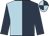 Dark blue & light blue halved, dark blue sleeves, quartered cap