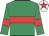 Emerald green, red hoop, red armlet, white cap, red star