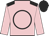 Pink, black circle, black shoulders, pink sleeves, black cap