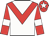 White, red chevron, red sleeves, white armlet, red cap, white star