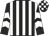 Black & white stripes, white chevrons on sleeves, check cap