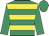 Emerald green & yellow hoops, emerald green sleeves & cap
