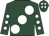 Dark green, large white spots, white spots on sleeves, dark green cap, white spots