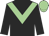 Black, light green chevron, light green cap