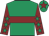 Emerald green, maroon hoop, maroon sleeves, emerald green stars, emerald green cap, maroon star