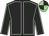 Black, light green seams, quartered cap
