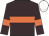 Brown body, orange hoop, brown arms, orange armlets, white cap