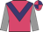 Rose body, purple chevron, grey arms, rose cap, purple quartered
