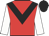 Red body, black chevron, white arms, black cap