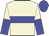 beige, blue hoop, halved sleeves, blue cap