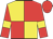 Yellow and red quartered, red sleeves, yellow armlets, red cap