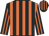 Black, Orange stripes