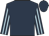 Dark Blue, Light Blue stripes on sleeves, Dark Blue cap