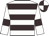 White, brown hoops and armlets, brown and white quartered cap