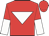 Red, white inverted triangle, halved sleeves