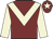 Maroon, beige chevron, sleeves and star on cap