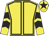 Yellow, black seams, chevrons on sleeves, yellow cap, black star