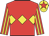Red, yellow triple diamond, striped sleeves, yellow cap, red star