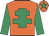 Orange, emerald green cross of lorraine, sleeves and star on cap