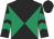 Black and emerald green diabolo, chevrons on sleeves, black cap
