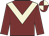 Maroon, beige chevron, quartered cap