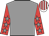 Grey, red sleeves, grey stars, white and red striped cap