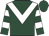 Dark green, white chevron, hooped sleeves