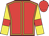 Red, yellow seams, yellow sleeves, red armlets, red cap